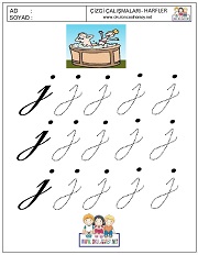 k harfi çizgi çalışması